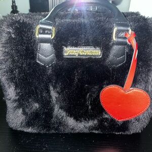 Juicy Couture Bag : Black with Faux Fur 🖤🖤🖤